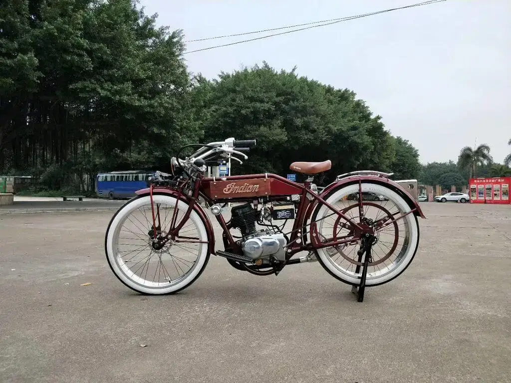 Vintage Style Indian Harley Davidson Board Track Racer Motorized Pedal Bicycle