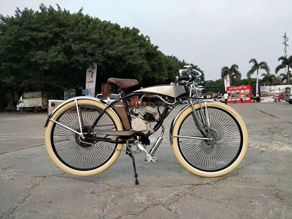 bicycle with gasoline engine